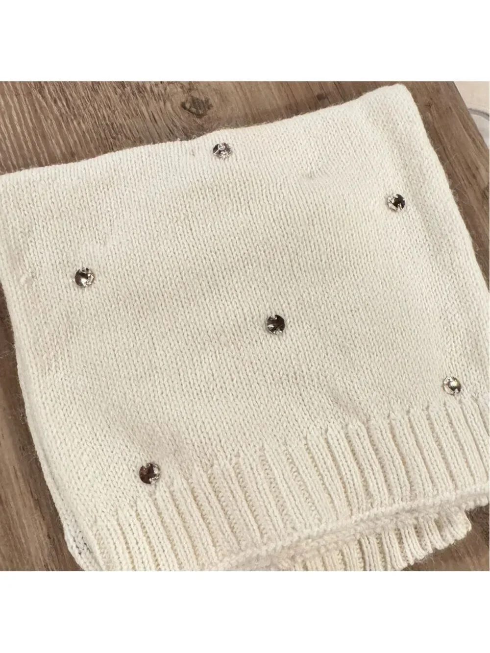 Victoria's Secret Ivory Knit Hat and Infinity Scarf Set
